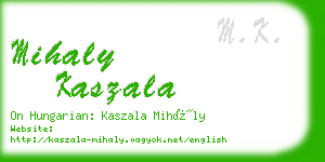 mihaly kaszala business card